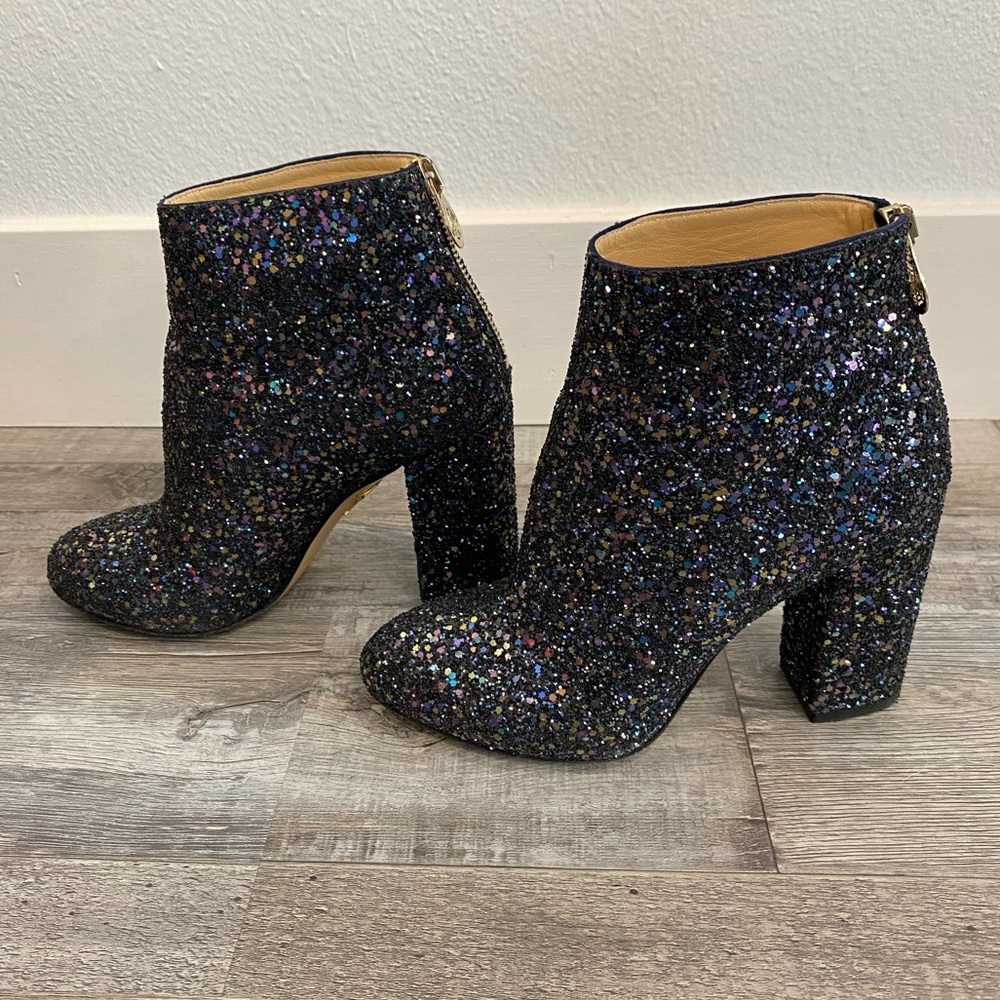 Charlotte Olympia Glitter Heel Ankle Boots 5.5 - Picture 4 of 11